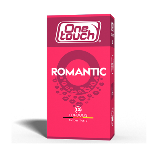 Презервативи One Touch Romantic з ароматизованою силіконовою змазкою з накопичувачем (12 шт.)
