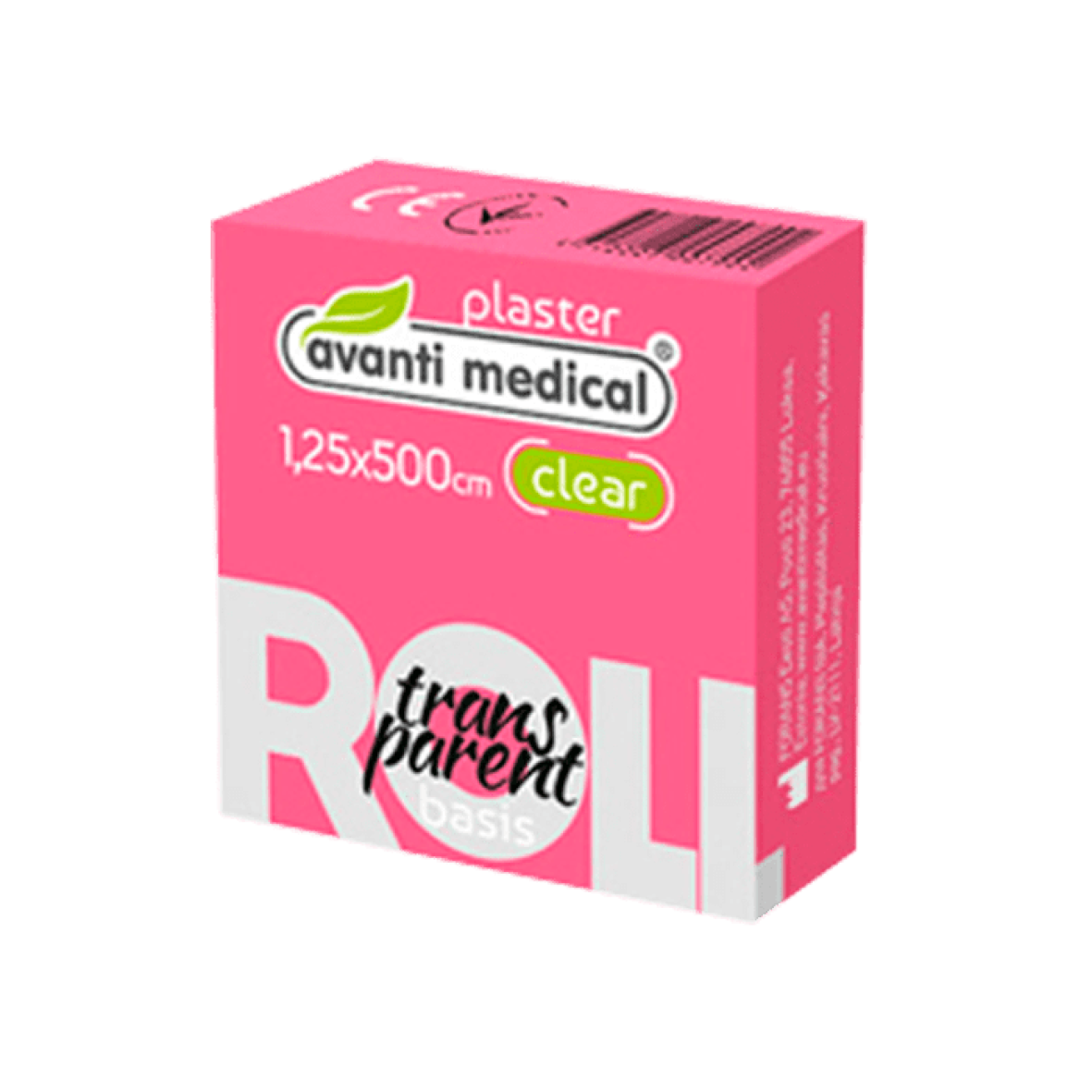 Пластир медичний в рулоні Avanti medical “Transparent”, на полімерній основі, 1.25х500см, тілесний.