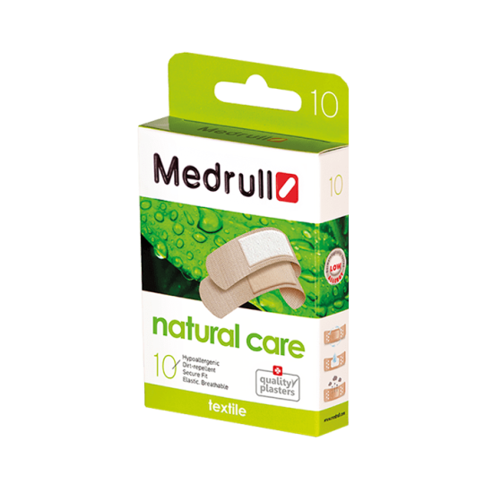 Набір пластирів Medrull "Natural Care", на тканинній основі, 7.2х1.9см, 10 шт.