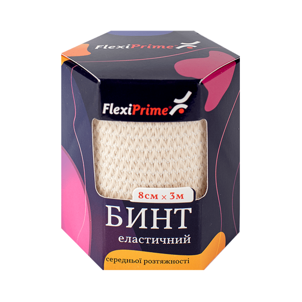 Бинт еластичний FlexiPrime 8см × 3м