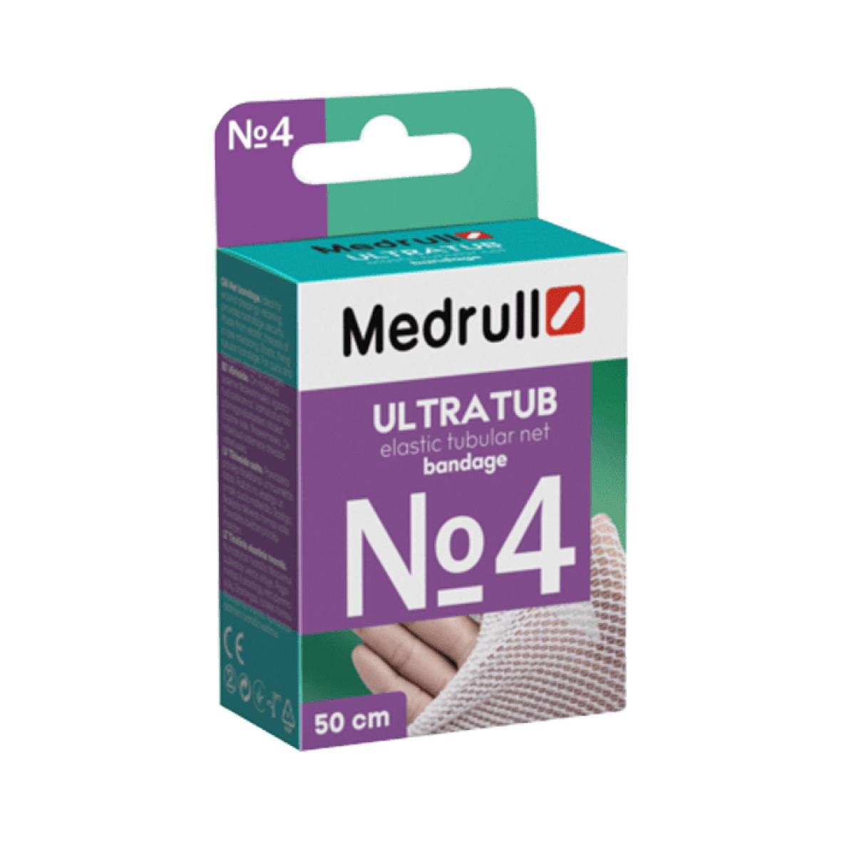 Бинт медичний сiтчатий еластичний Medrull Ultratub №4, розмiр 2,7см × 50cм
