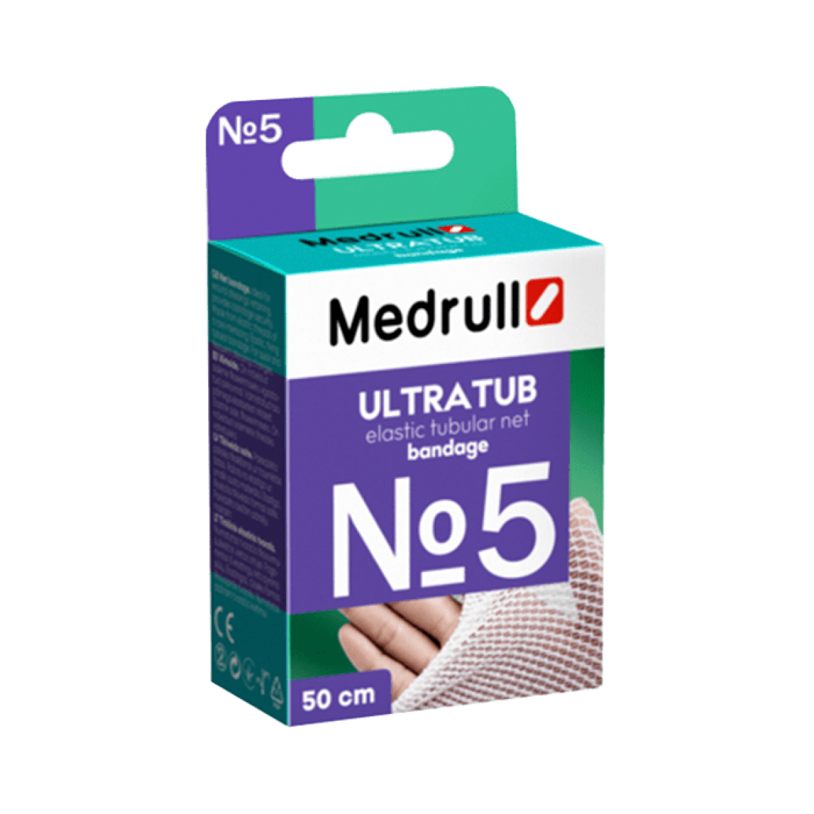 Бинт медичний сiтчатий еластичний Medrull Ultratub №5, розмiр 3,0см × 50cм